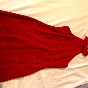 Red Sparkle Floor Length Dress